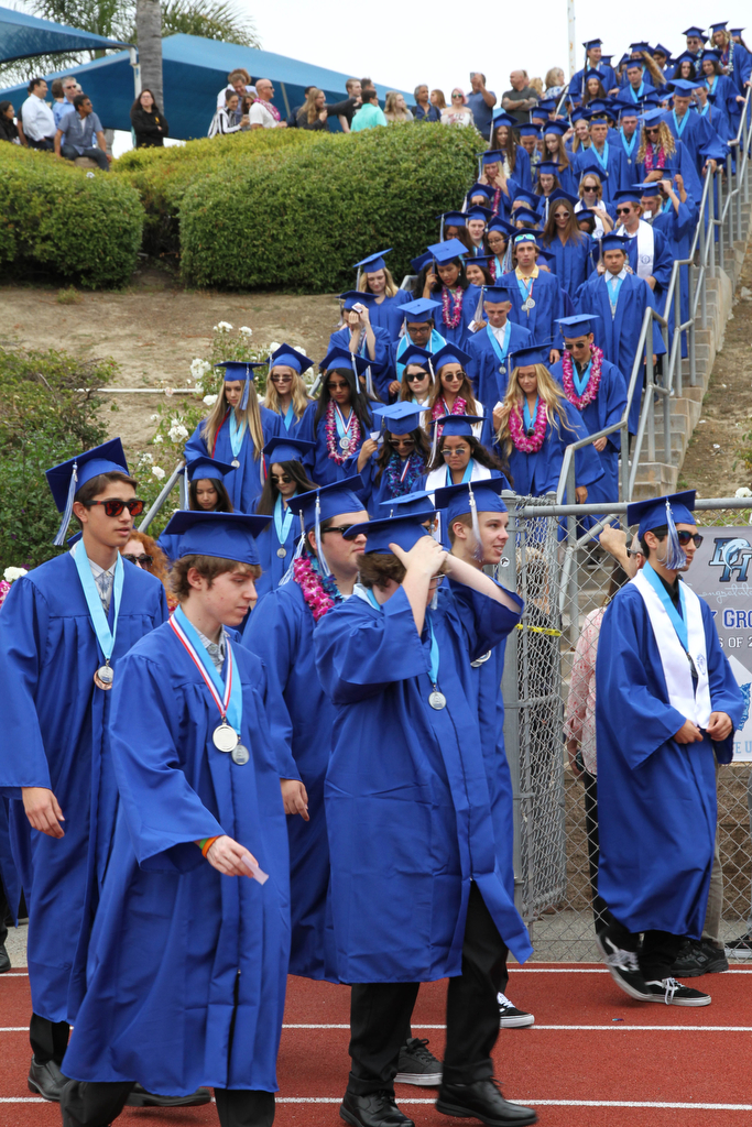 Graduates Ride Scooters into Dana Hills High School Commencement CUSD