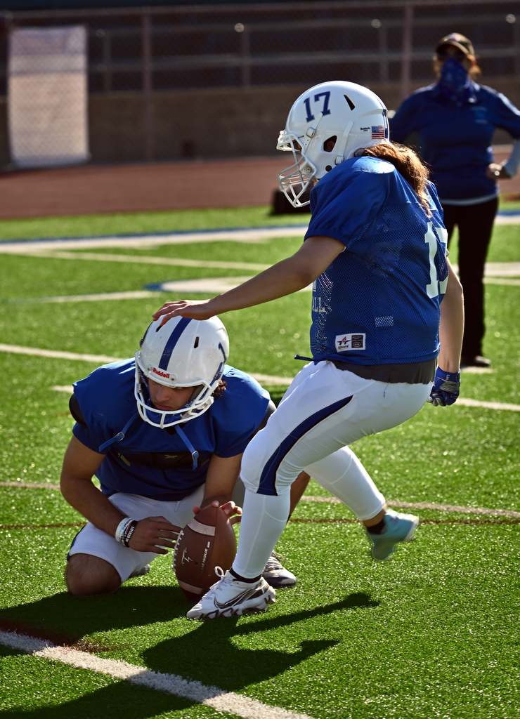 Women's tackle football national team features Albany kicker