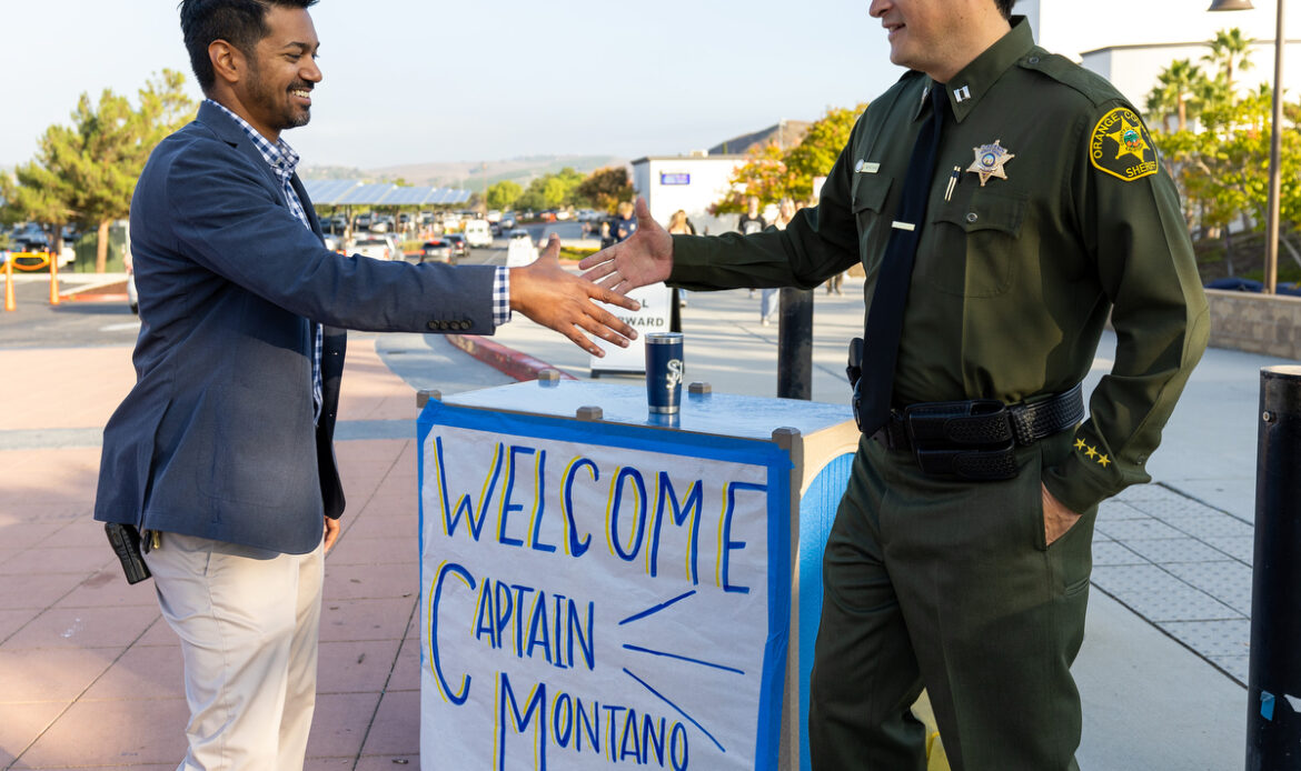 San Juan Hills High School hosts Principal for a Day Captain Justin Montano