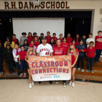 The Angels Baseball Foundation and Cox Communications present Classroom Connections grant to R.H. Dana Elementary